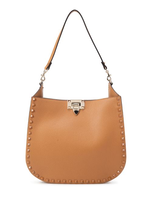 ROCKSTUD HOBO BAG IN GRAINED CALFSKIN VALENTINO GARAVANI | 4W2B0N04FQYKEL